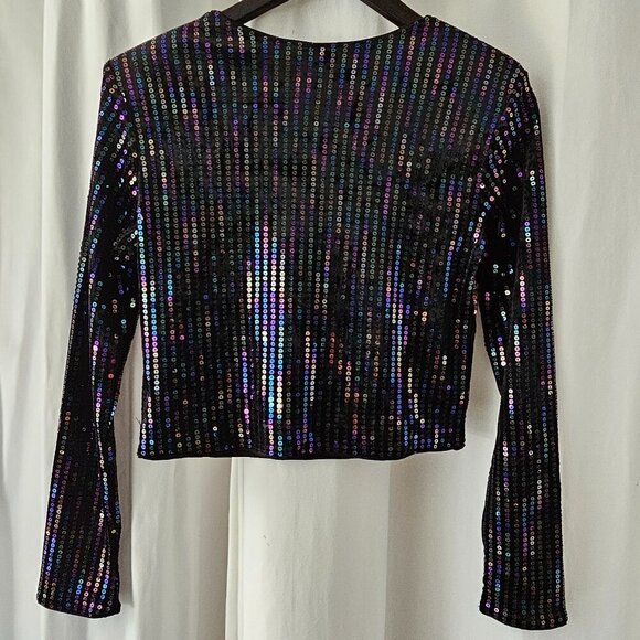 Divided H&M Black Velvet & Sequin Top - Picture 11 of 14